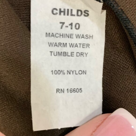 Child’s Brown Mock Turtleneck Long Sleeve Bodysuit Leotard Zip Back Cheer M 7-10 - Picture 7 of 7